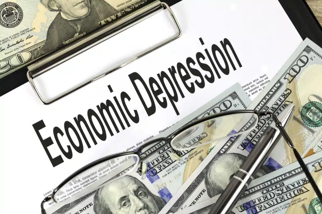 경기순환 4분면 5 경제 공황(economic_depression) 달러이미지