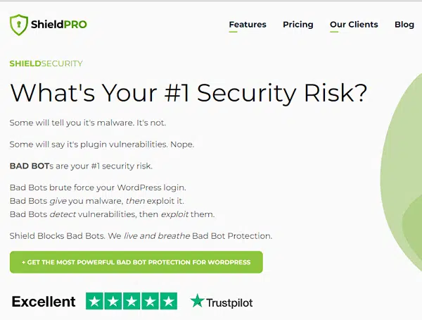 Shield Security 메인 페이지