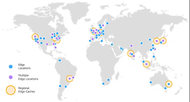 CDN이란? CDN 사용 이유와 이점 5가지 3 AWS cloudfront CDN 데이터 센터 위치