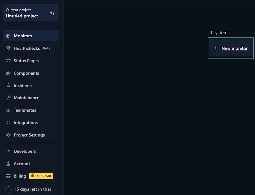 Hyperping 대시보드