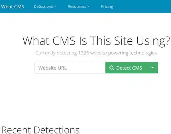 What CMS? 어떤 CMS를 사용하는지 확인 사이트 목록 3군데 1 What CMS 조회 사이트 whatcms.org