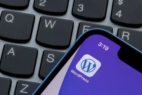 워드프레스 호스팅: 안정성 및 속도를 반영한 5가지 평가 항목 3 iPhone에 표시 된 WordPress 앱 아이콘