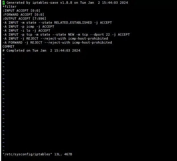 iptables 개념과 설치 | iptables 명령어 2 /etc/sysconfig/iptables 방화벽 경로