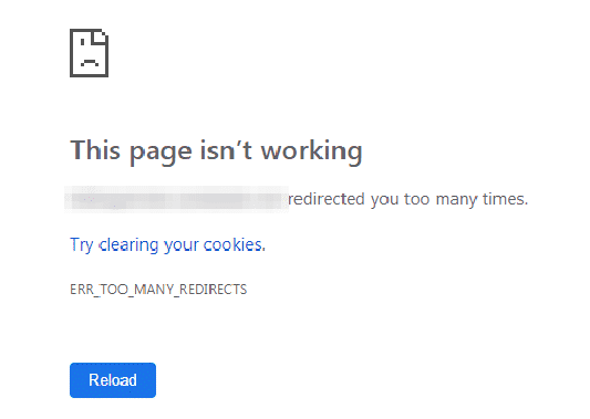 ERR_TOO_MANY_REDIRECTS 에러