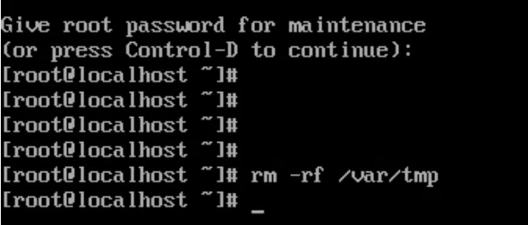 CentOS 7 GRUB 부트로더_편집모드 single 추가_싱글모드에서 var tmp 폴더 삭제
