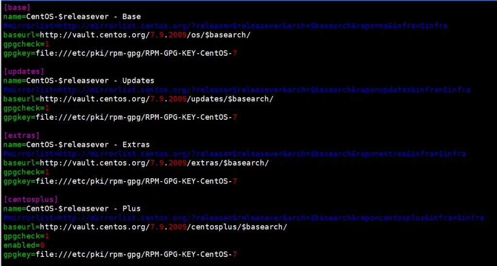 YUM 저장소_CentOS-Base.repo(CentOS 7)