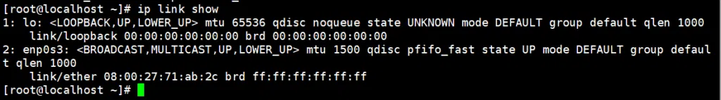 ip link show(네트워크 인터페이스 상태 확인)