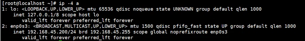 ip 명령어_-a옵션 a대상(IPv4 주소만 출력)