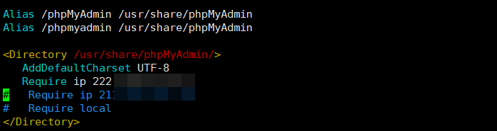 phpMyAdmin 설치-다른-IP-넣고-테스트