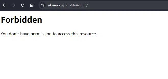 다른 IP 넣고 테스트 시 권한 없음 확인
