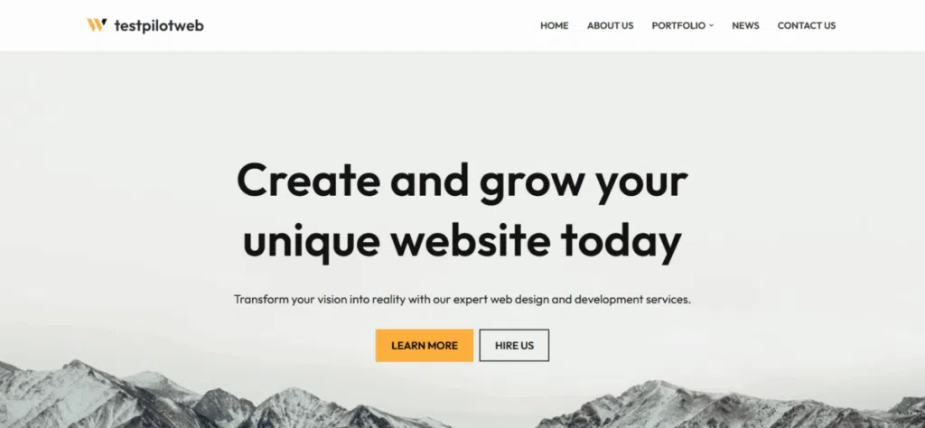 워드프레스 캐시 플러그인 WP Rocket 속도 테스트: 설정 전·후 성능 최적화 비교 분석 1 Neve 테마_Web Agency 템플릿 설치_메인 페이지