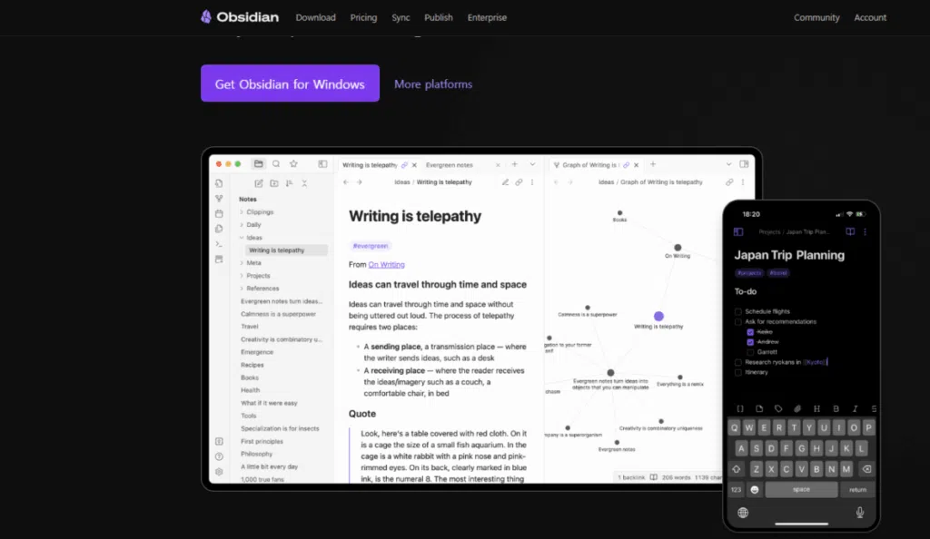 Obsidian 메인 페이지
