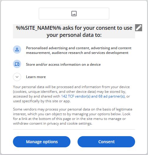 구글 GDPR 메시지 만들기_4_로고와 사이트 선택