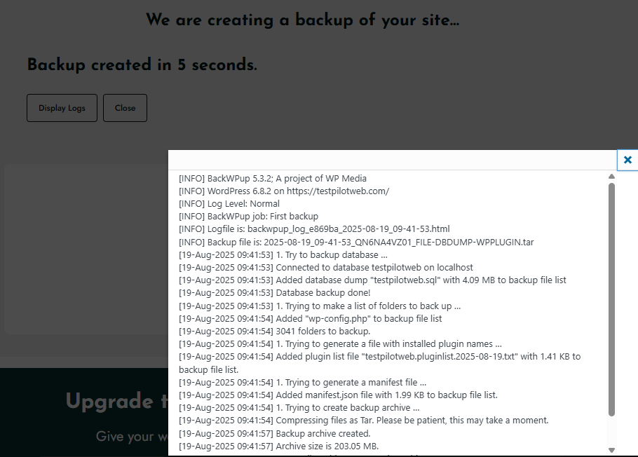 워드프레스 백업 플러그인-BackWPup 플러그인 설정 5 [영어]