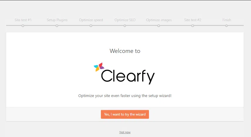 Clearfy 설정 마법사 1 [영어]