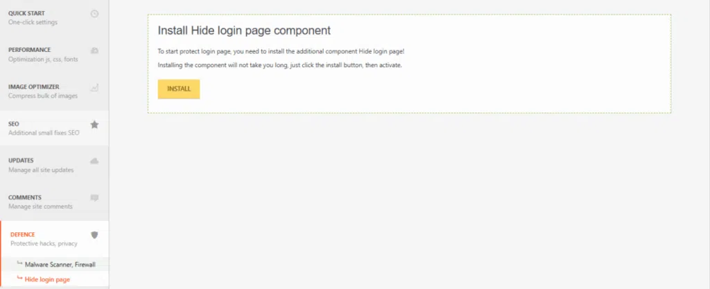 Clearfy 설정 - 보안 기능_로그인 페이지 숨기기 [영어]