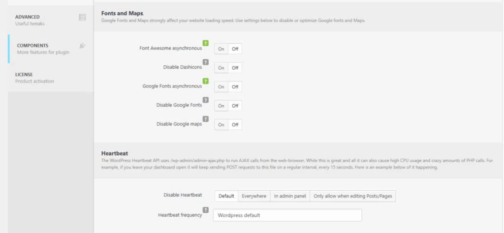 Clearfy 설정 - 성능_2[영어]
