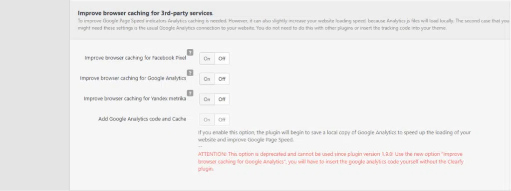 Clearfy 설정 - 성능_3[영어]