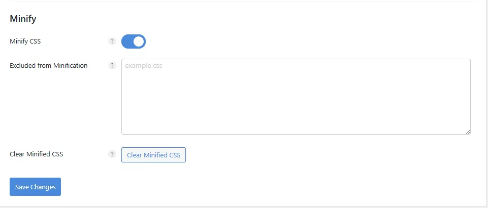 Perfmatters CSS Setting-CSS 파일 최소화