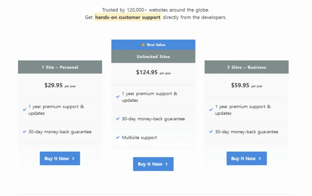 Perfmatters 플러그인 리뷰 & 가이드: 3년 동안 사용한 워드프레스 성능 최적화 설정 방법 2 Perfmatters pricing 정보