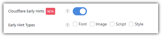 Perfmatters 사전 로딩 - Cloudflare Early Hints 기능