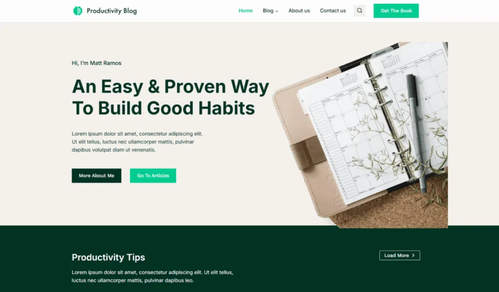 kadence Theme-Affiliate blog 템플릿