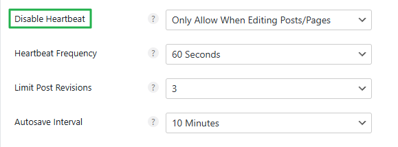 perfmatters Heartbeat 기능 1