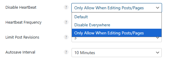 perfmatters Heartbeat 기능 2