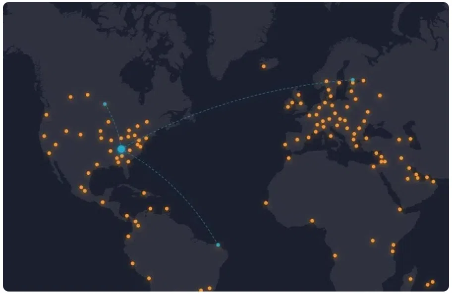 rocket.net 아메리카 및 유럽 오리진과 Pop(Cloudflare)