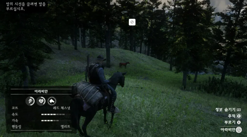 레드 데드 리뎀션2: 아라비안 레드 체스넛 위치 및 길들이기 2 아라비안 레드 체스넛 스펙