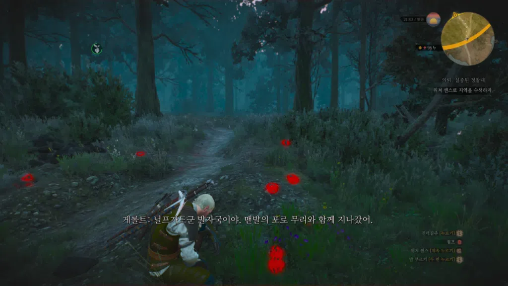 위쳐3 혈연 & 실종된 정찰대 24 실종된 정찰대 - 이동 경로 추적