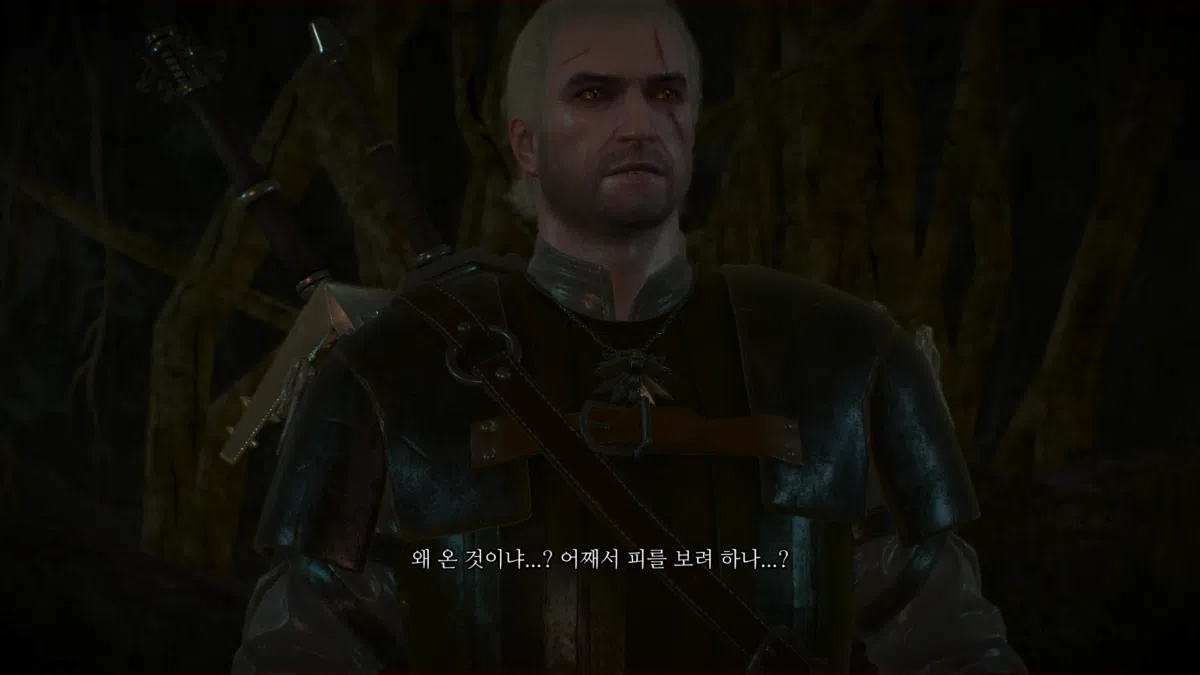 위쳐3 숲의 여인들 & 속삭이는 언덕 선택지 | 집안 문제 분기점 82 위쳐3 속삭이는 언덕 - 악령 나무 대화 1