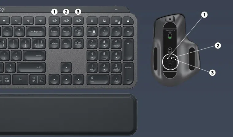 로지텍코리아 공식 MX Keys S Combo 블랙, 팬터그래프(Pantograph)_멀티 디바이스, 맥과 윈도우 사용자 최적화[네이버 브랜드 커넥트]