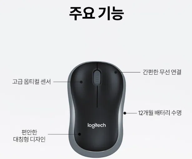 MK270R 콤보 무선 키보드 마우스 세트 - 마우스 주요 기능 [네이버 브랜드 커넥트]