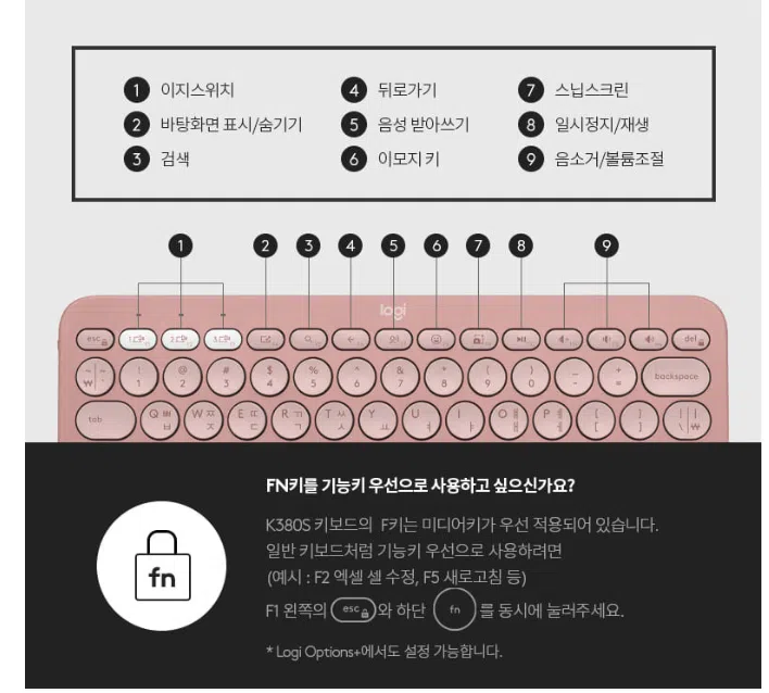 Pebble2 K380S - FN 기능 설명 [네이버 브랜드 커넥트]